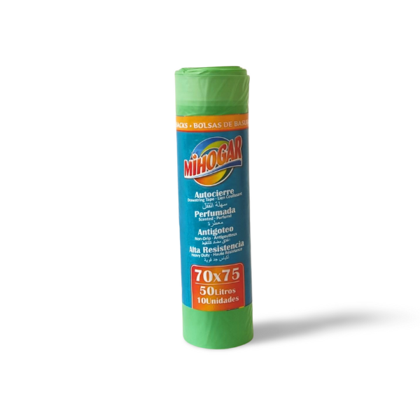 Mihogar bolsas basura Perfumada Verde 50L 10 unidades Mihogar bolsas basura Perfumada Verde 50L 10 unidades