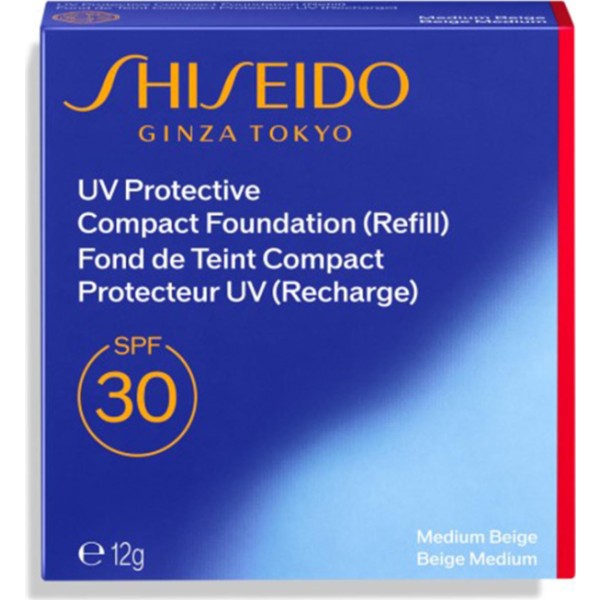 Shiseido uv protective base compacta spf30 medium beige relleno 1un